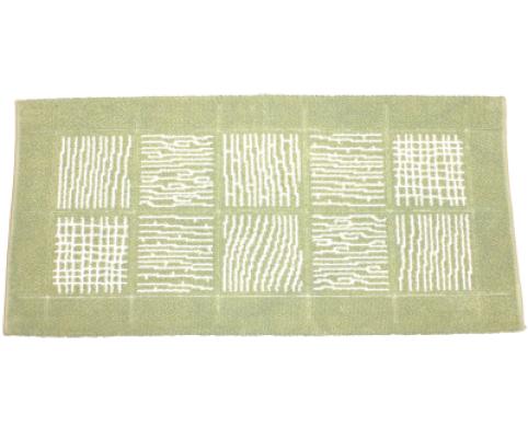 Perlarara Tappeto Bagno Savana 55X110 Cm In Cotone Verde Savana_