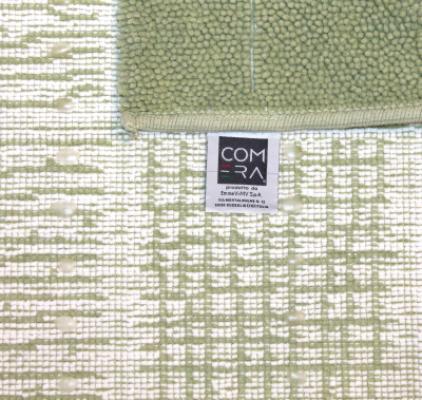 Perlarara Tappeto Bagno Savana 65X140 Cm In Cotone Verde Savana_