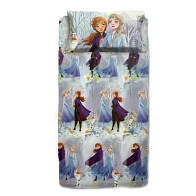 Disney Completo Lenzuola Frozen in Cotone Singolo R020