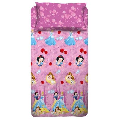 Disney Completo Lenzuola Principesse in Cotone Singolo R253
