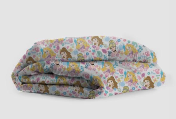 Disney Parure Copripiumino Singolo Princess in Cotone R927_