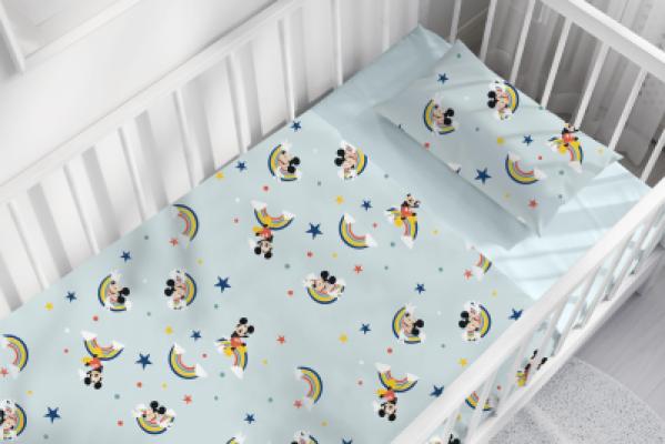 Disney Completo Lenzuola Topolino in Cotone Lettino R339_