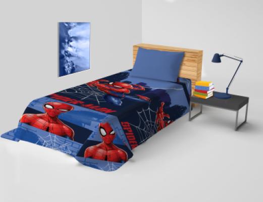 Marvel Copriletto / Panamino Spiderman in Cotone Singolo R685_