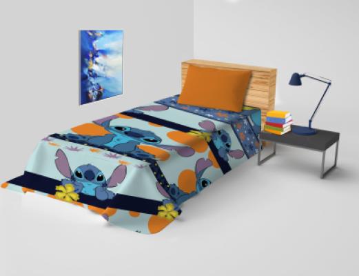 Disney Copriletto / Panamino Lilo & Stitch  in Cotone Singolo R746_
