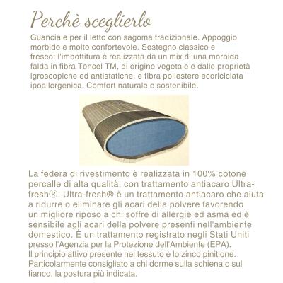 Fabe Guanciale Cuscino Letto Classico Comfort Tencel con federa Antiacaro UltraFresh_