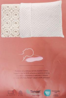 Fabe Guanciale Cuscino Letto memory foam Massaggiante Anatomico federa in Tencel Lyocell_