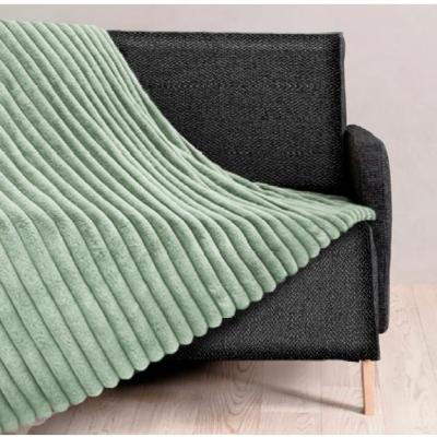 Daunex Plaid in Pile 130x160 cm Striped Salvia
