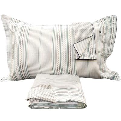 Tommy Hilfiger Parure Copripiumino Matrimoniale in raso di cotone - Byron Natural