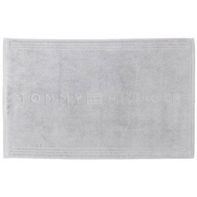 Tommy Hilfiger Tappeto Bagno Scendidoccia 50x80 cm 100% spugna di puro cotone lavabile in lavatrice Silver_