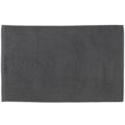 Tommy Hilfiger - Tappeto Bagno Scendidoccia 50x80 cm Multiuso in 100% spugna di puro cotone lavabile in lavatrice Steel