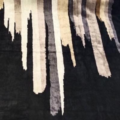Carrara Asciugamano Telo Bagno Doccia 95x150 cm Spugna di Cotone Cinigliato John Black_