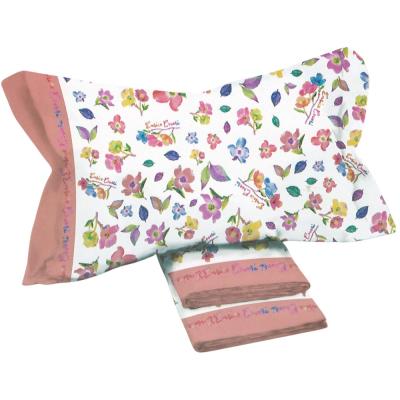 Enrico Coveri Completo Letto Singolo Cotone, Tilde Rosa PROMO Lenzuolo sopra, sotto con angoli e federa