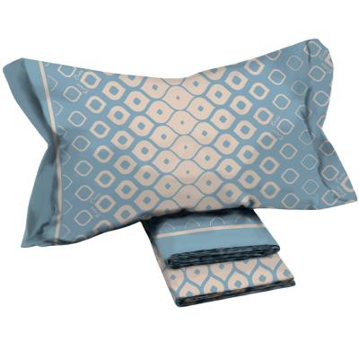 Enrico Coveri Completo Letto Singolo Cotone, Brenda Celeste PROMO Lenzuolo sopra, sotto con angoli e federa