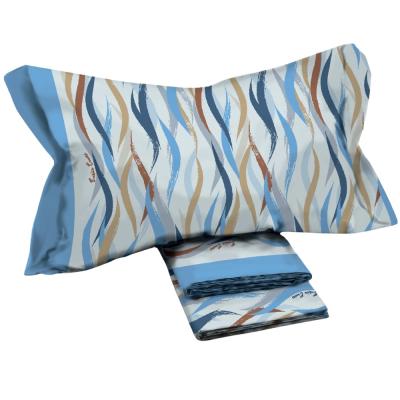 Enrico Coveri Completo Letto Singolo Cotone, Genny Celeste PROMO Lenzuolo sopra, sotto con angoli e federa