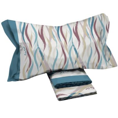 Enrico Coveri Completo Letto Singolo Cotone, Genny Petrolio PROMO Lenzuolo sopra, sotto con angoli e federa