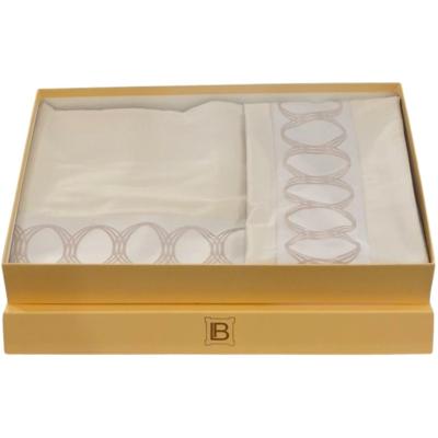 Laura Biagiotti Completo Letto Lenzuola Matrimoniale Raso di Puro Cotone, La Marais Anelli, Sopra, Sotto con angoli e 2 federe_