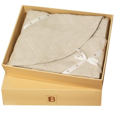 Laura Biagiotti Copriletto Matrimoniale Jacquard, Coperta leggera, Tara Beige Quilt Leggero mezza stagione_