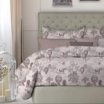 Laura Biagiotti Parure Copripiumino Matrimoniale in Percalle di puro Cotone Felci Rosa Sacco e 2 Federe