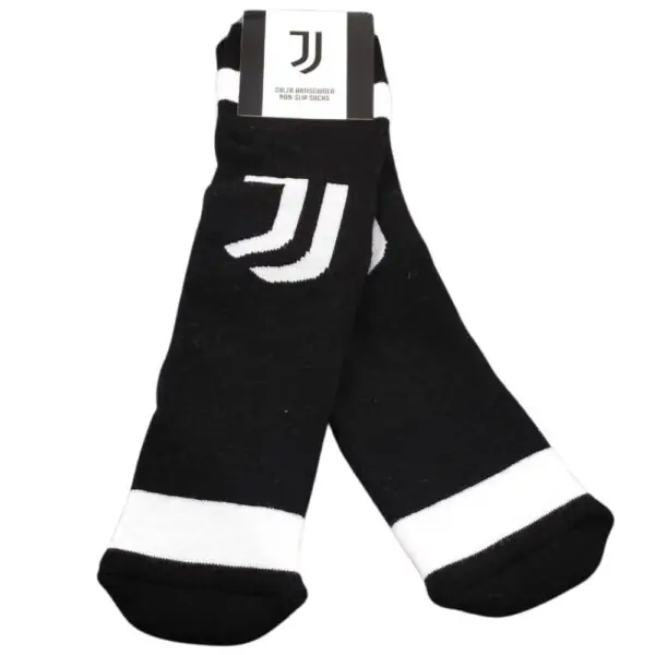 Juventus Calzini Antiscivolo Bambino Nero Fantasia Grigio Melange