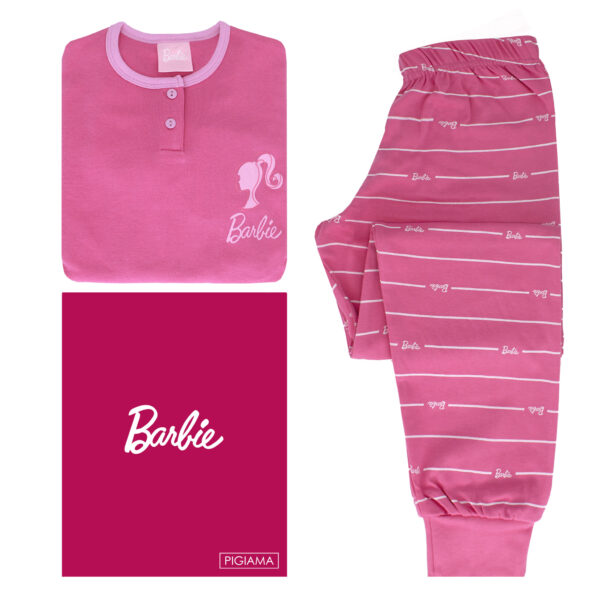 Barbie BR03 - Pigiama lungo in cotone Interlock