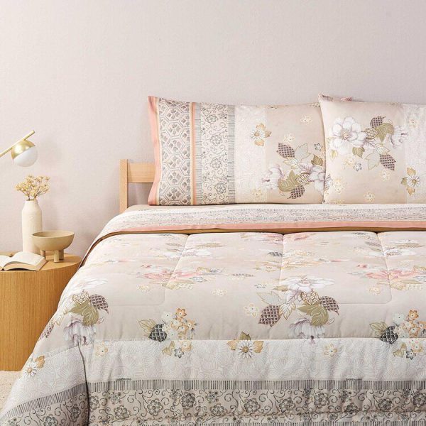Bassetti Granfoulard Completo Letto Matrimoniale Lenzuola Raso di puro Cotone Hanami