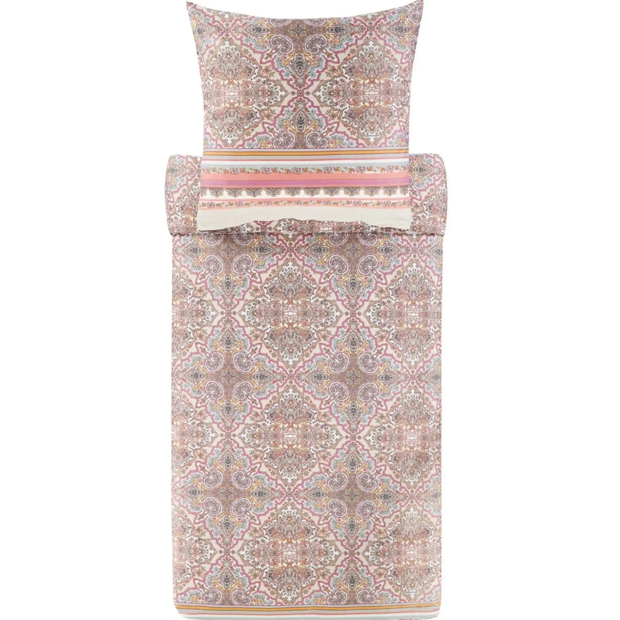 Bassetti Granfoulard Completo Letto Matrimoniale Lenzuola Raso di puro Cotone Marechiaro
