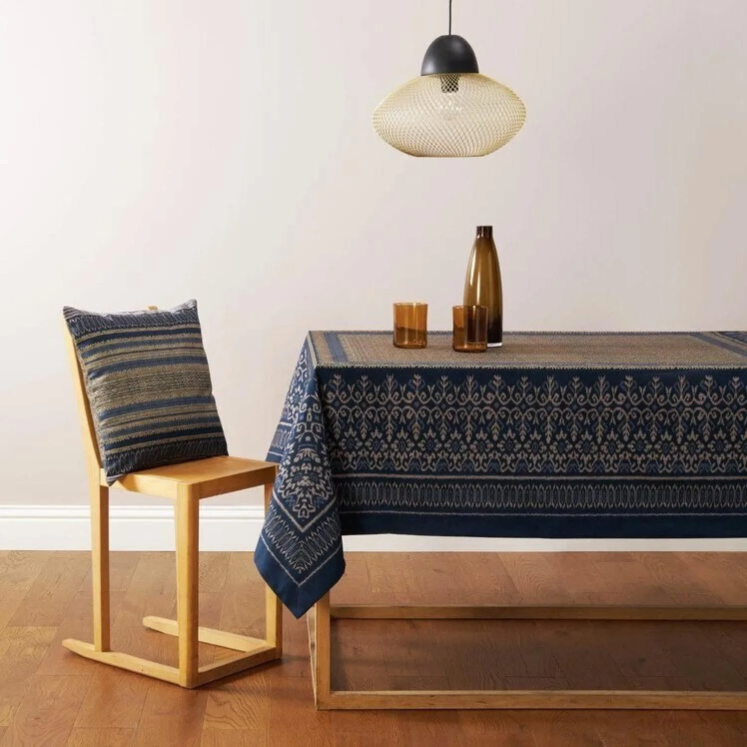 Bassetti Granfoulard Tovaglia in Puro Cotone Gold Decor