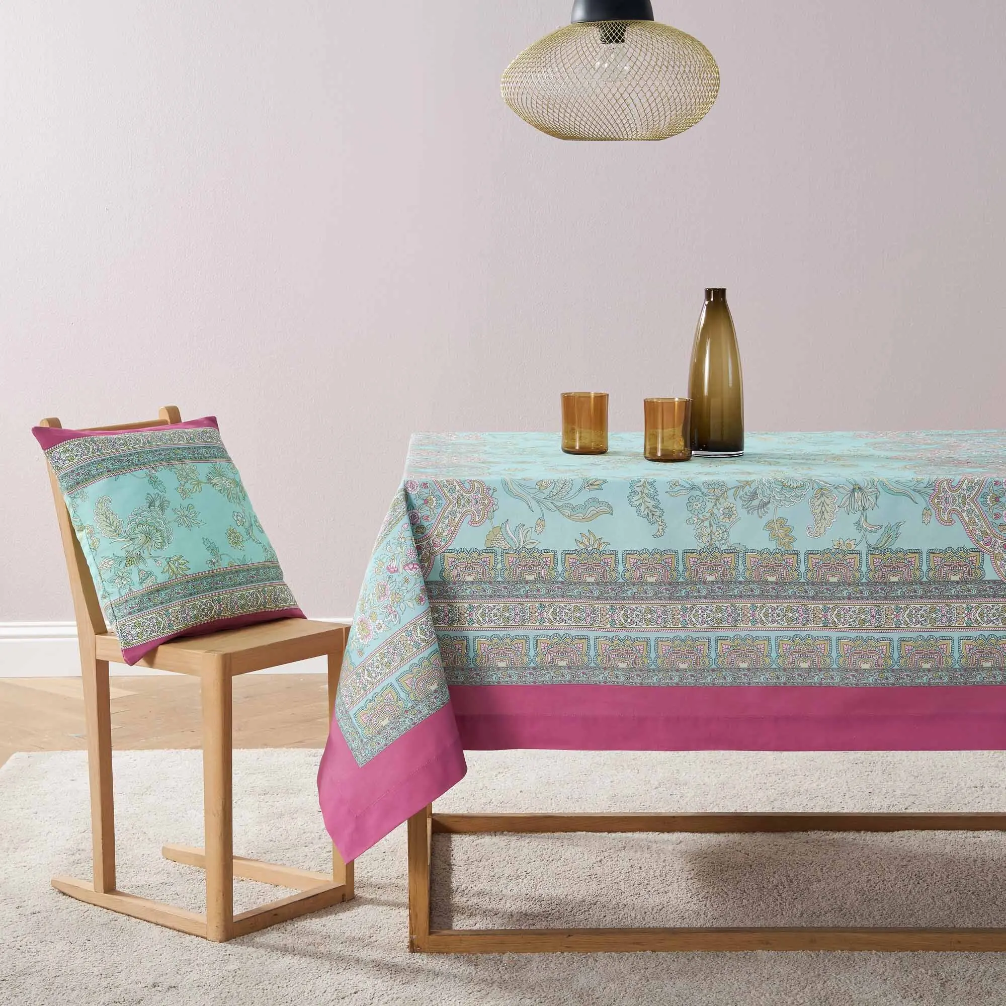Bassetti Granfoulard Tovaglia in Puro Cotone Indian Roses