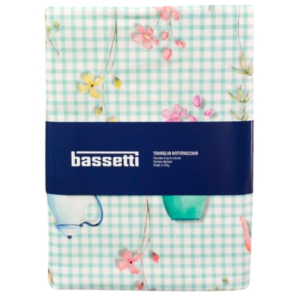 Bassetti Tovaglia in Panamino di puro Cotone Antimacchia Te oolong