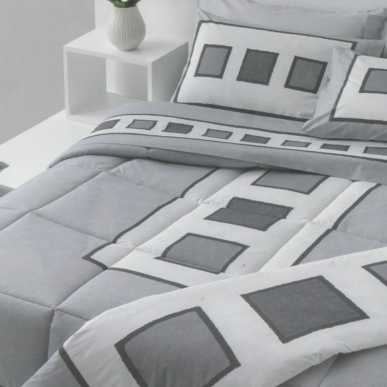 BedArt Carrara Completo Copripiumino Doubleface in Percalle di Cotone