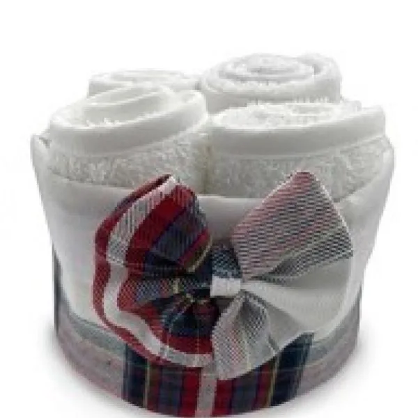 Daunex Set 4 pezzi Lavette 30x30 Mini asciugamano ospite In splendida confezione decorata