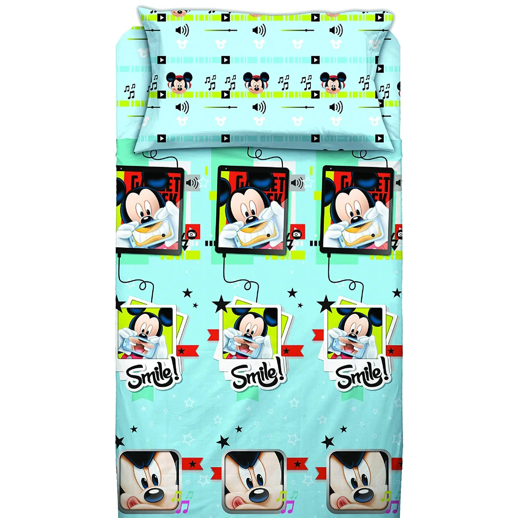 Disney Completo Lenzuola Mickey Mouse Topolino in Cotone Singolo R731