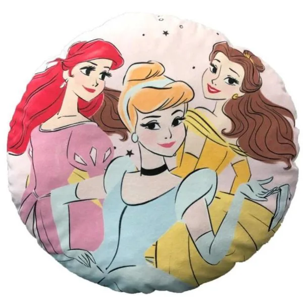 Disney Cuscino Arredo Principesse Sagomato Tondo