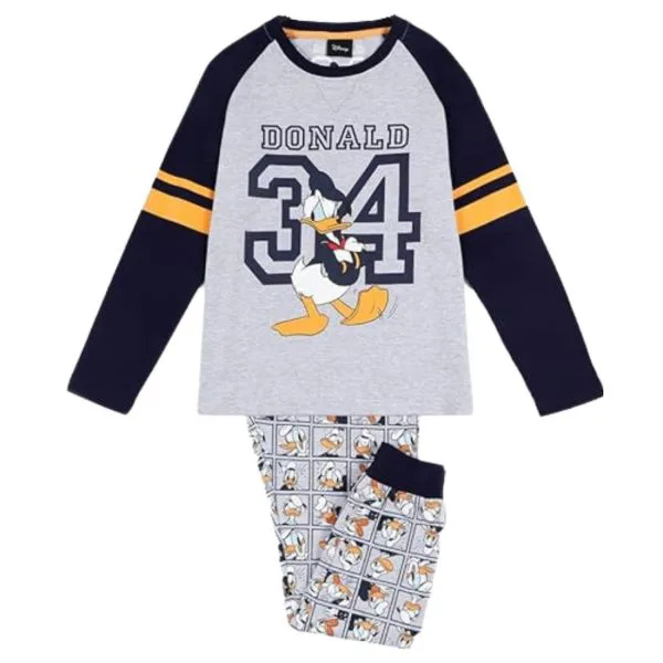 Disney Pigiama in cotone Donald 2 Pezzi Maglia e Pantalone Lunghi Bambino 4 anni
