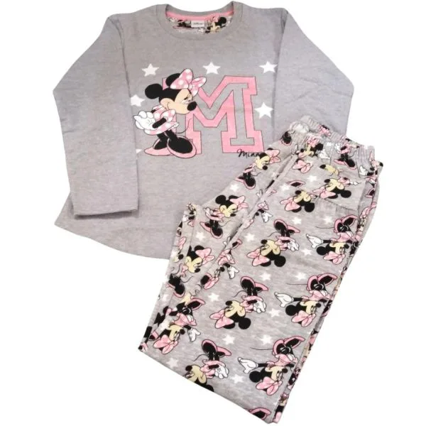 Disney Pigiama in cotone Minnie 2 Pezzi Maglia e Pantalone Lunghi Bambina