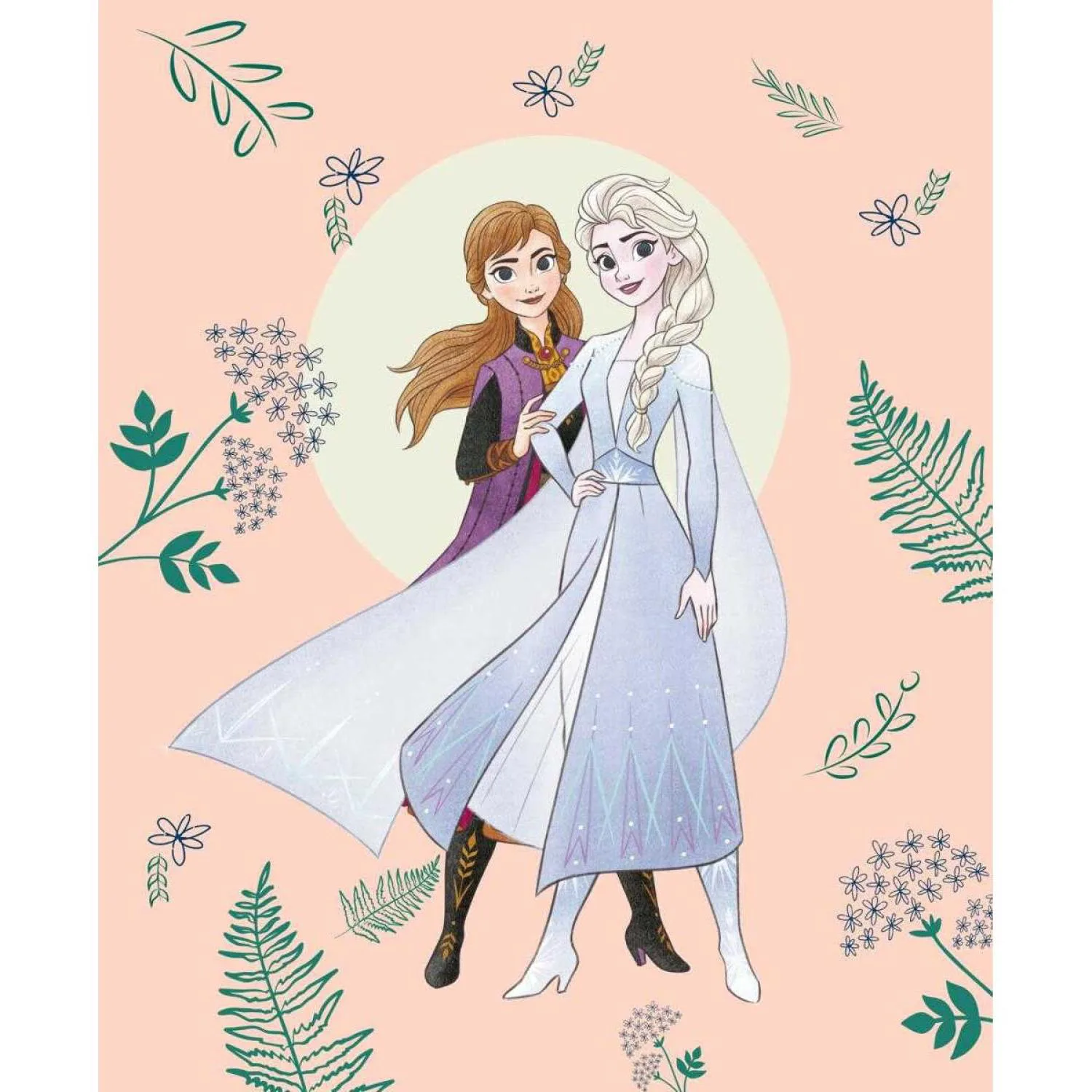Disney Plaid in Pile Frozen 100x150 cm