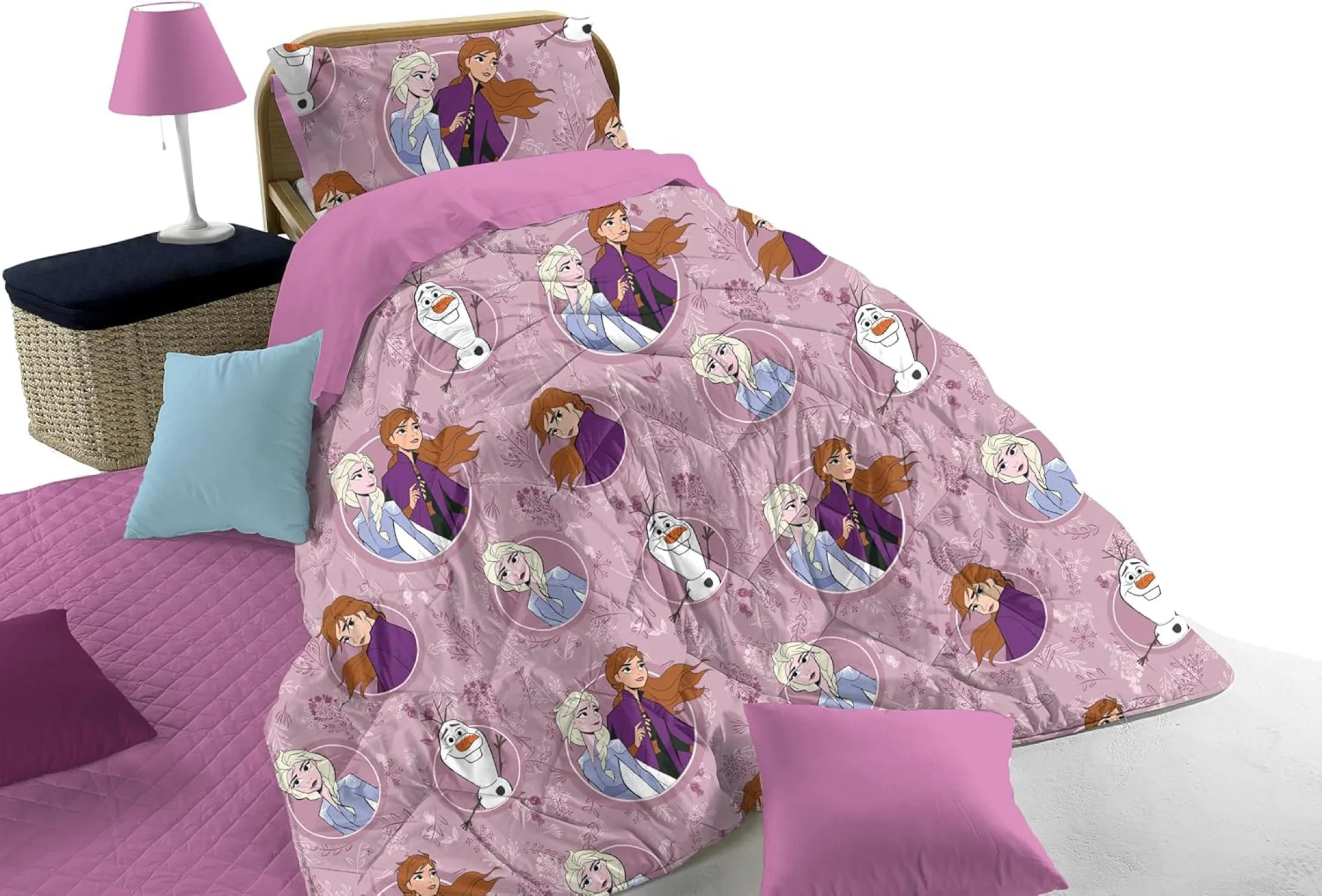 Disney Trapunta Invernale Frozen in Cotone per Letto Singolo