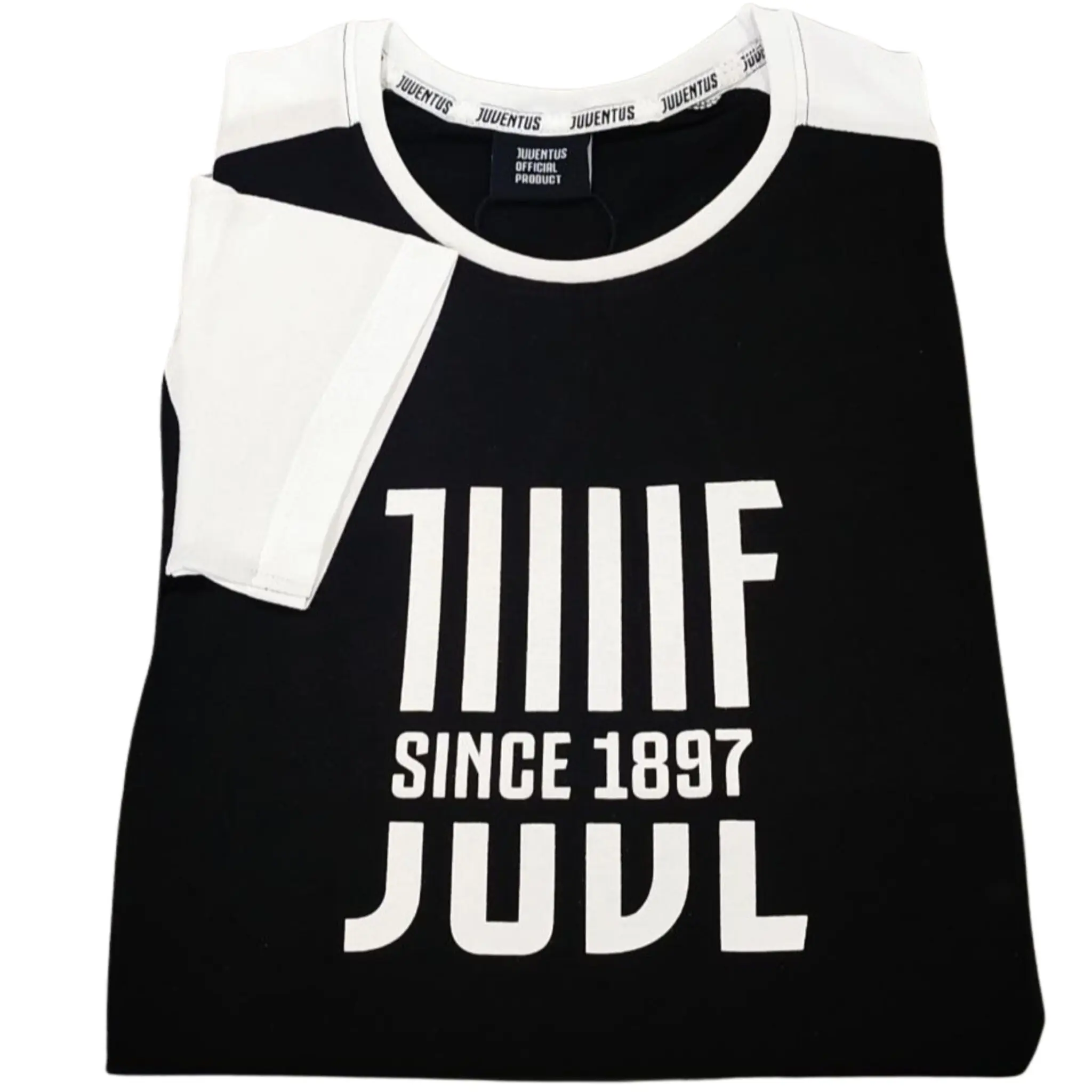 Juventus T-shirt in Cotone con scritta Nero