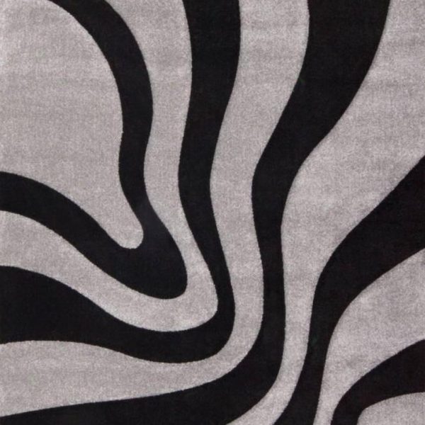 Lalee Tappeto o Passatoia arredo moderno salotto Lambada 452 Black Silver