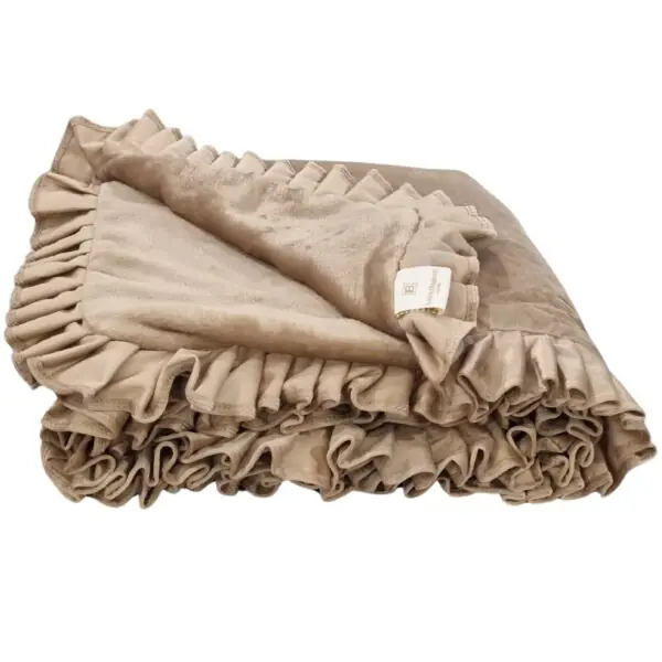 Laura Biagiotti Plaid Divano Cinigliato con Voulant, Euforia Calda Coperta Imbottita 130x160 cm in scatola