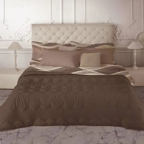 Laura Biagiotti Trapunta Matrimoniale Invernale Molto Calda in Microfibra, Ballade Moro Piumone Letto 260x270 cm