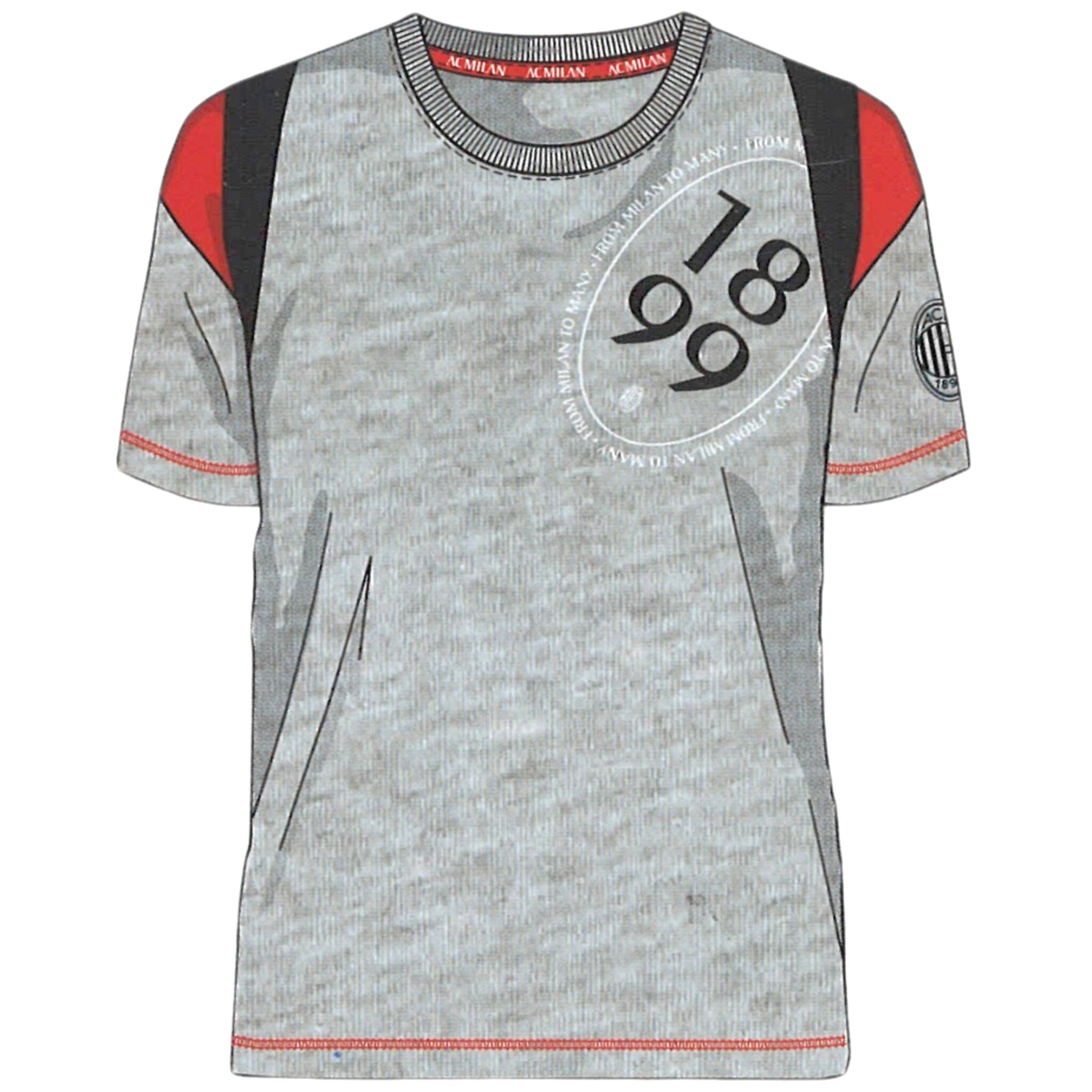 Milan T-shirt in Cotone Grigio