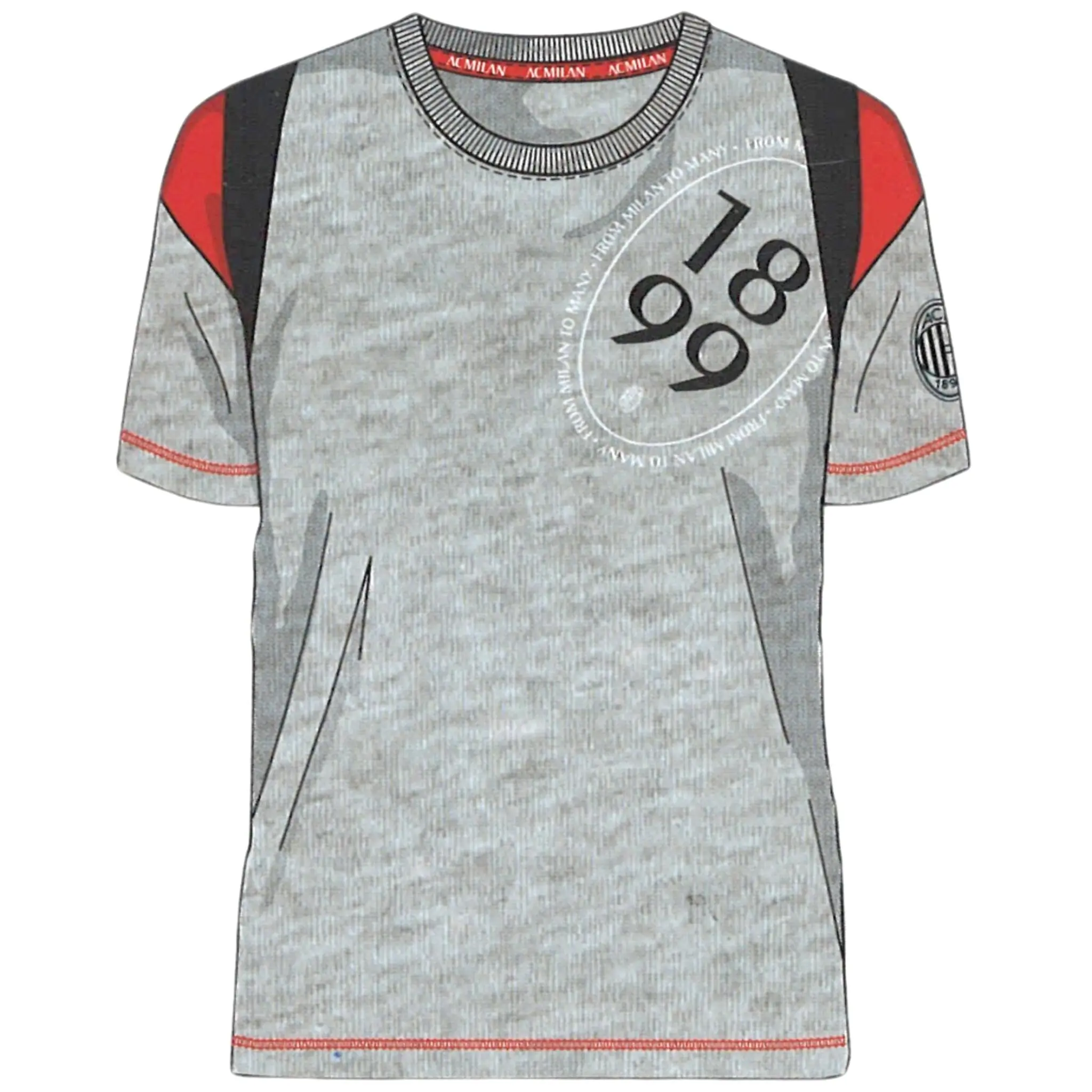 Milan T-shirt in Cotone Grigio