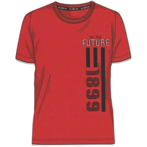 Milan T-shirt in Cotone Rosso