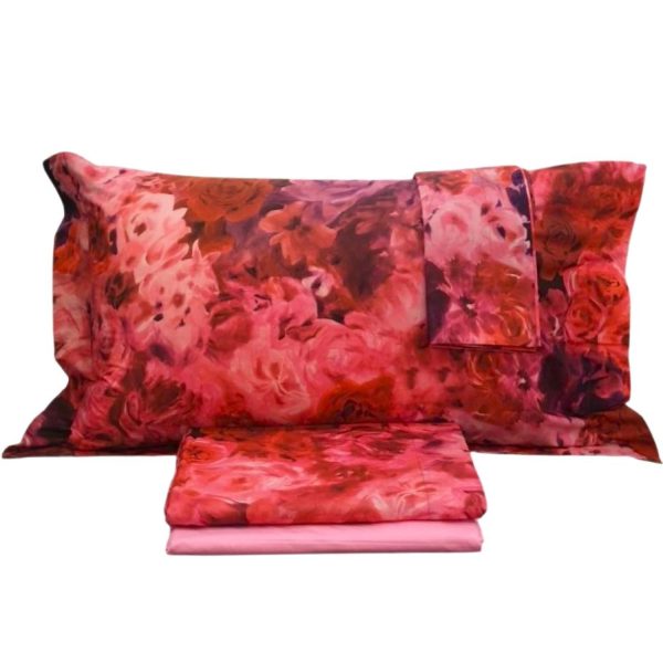 Mirabello Completo Letto Lenzuola Matrimoniale Singolo Percalle di puro Cotone