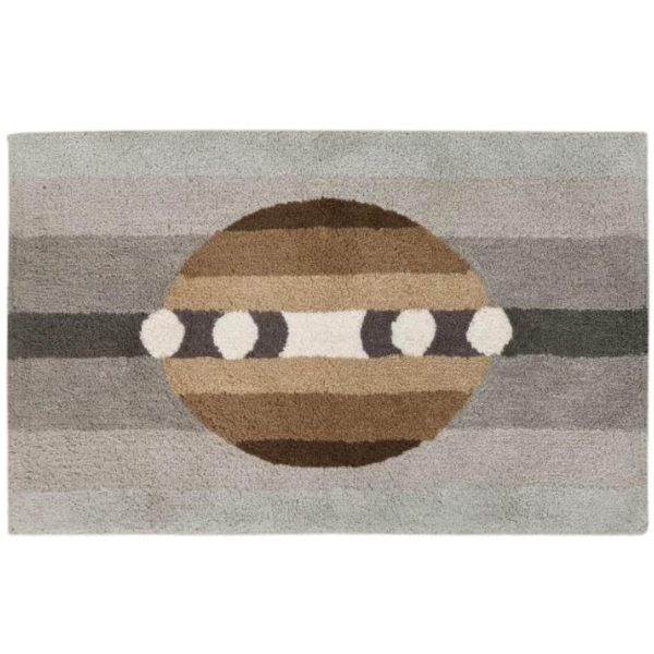 Mirabello Tappeto Bagno Carrara 50x80 cm in cotone Mykonos 003 Grey