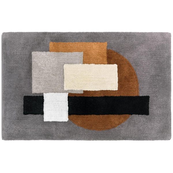 Mirabello Tappeto Bagno Carrara 70X110 Cm In Cotone Brooklyn 002 Grey