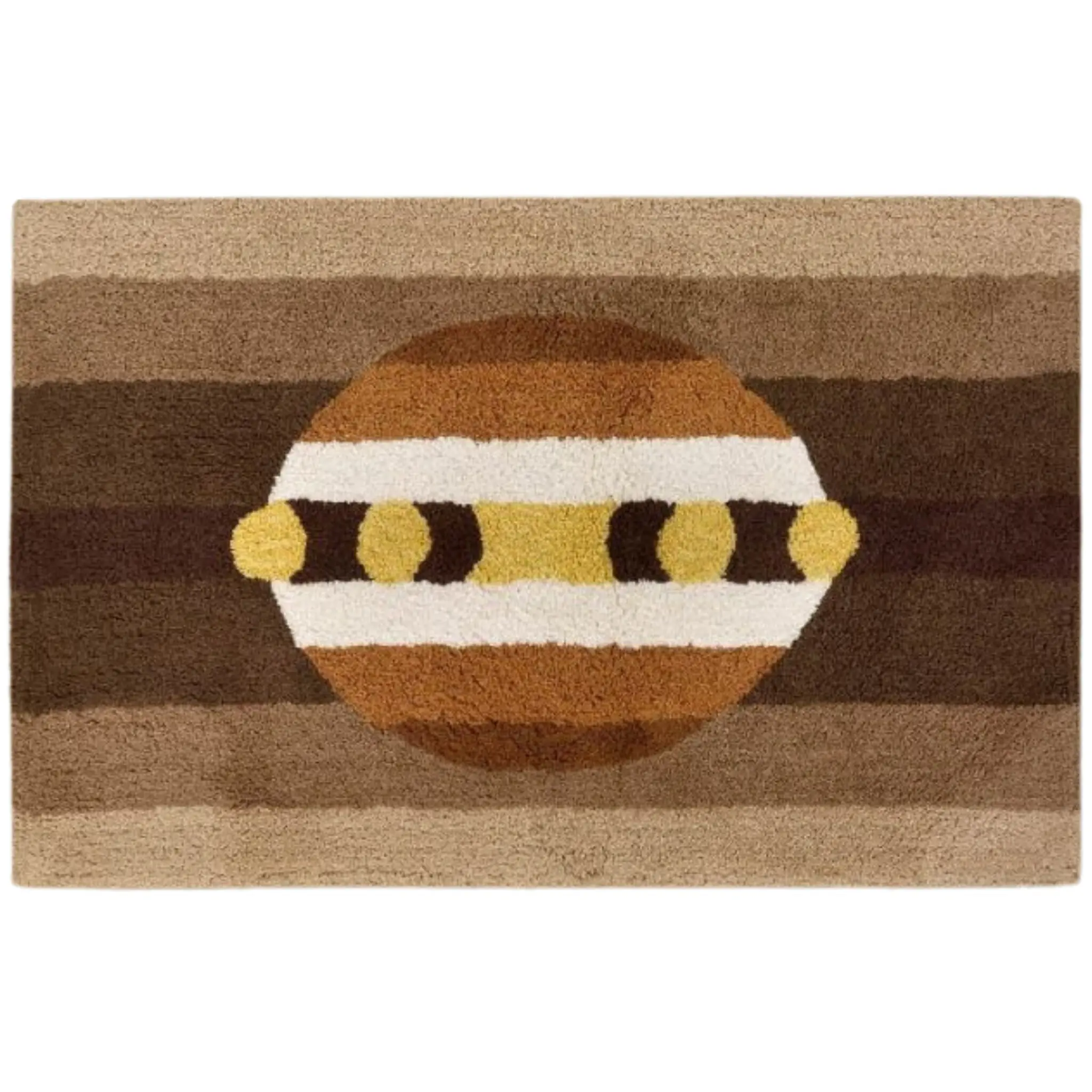 Mirabello Tappeto Bagno Carrara 70x110 cm in cotone Mykonos 002 Brown