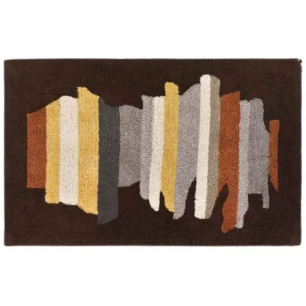 Mirabello Tappeto Bagno Carrara 70x140 cm in cotone John 002 Brown