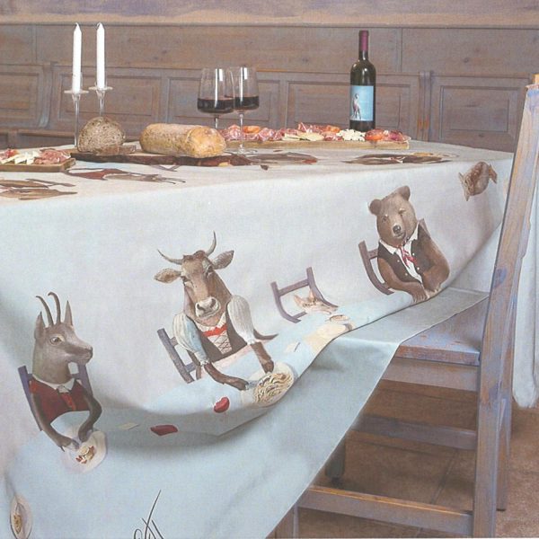 Mirabello Tovaglia Natalizia Raso di Cotone Linea Natale Tablò